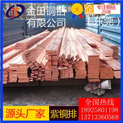 T1紫銅排 紫銅管廠家 T6國標紅銅排 紫銅排t2接地